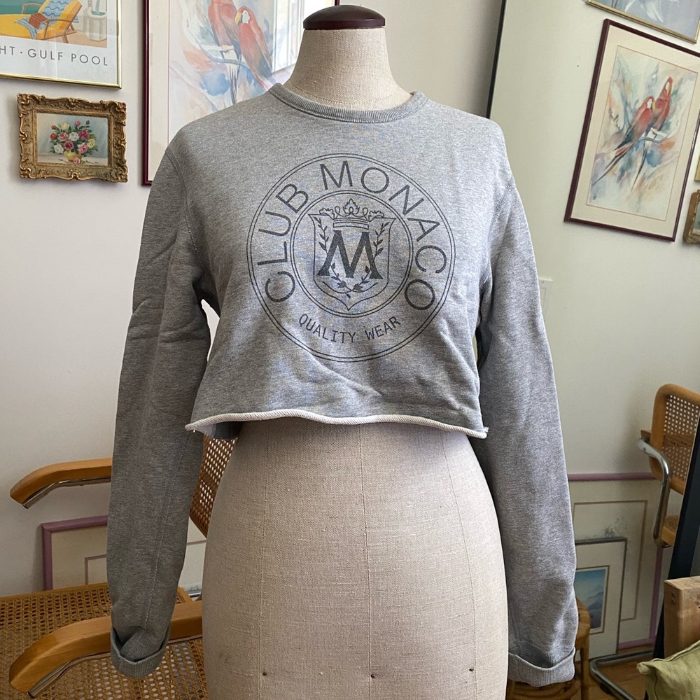 Club Monaco x Reigning Champ Cropped Sweatshirt